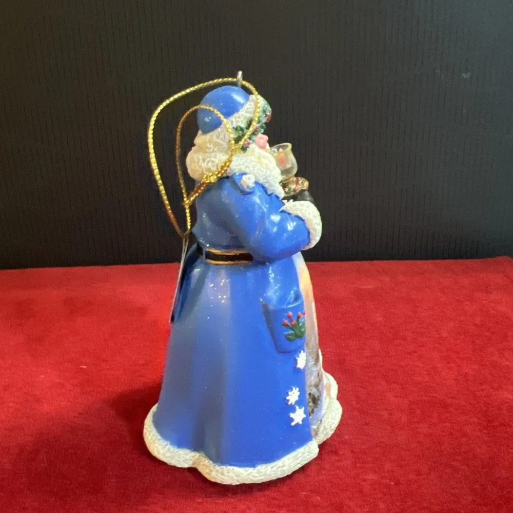 Christmas Night Visit Santa Ornament Thomas Kinkade‎ Old World Ashton Drake 2003